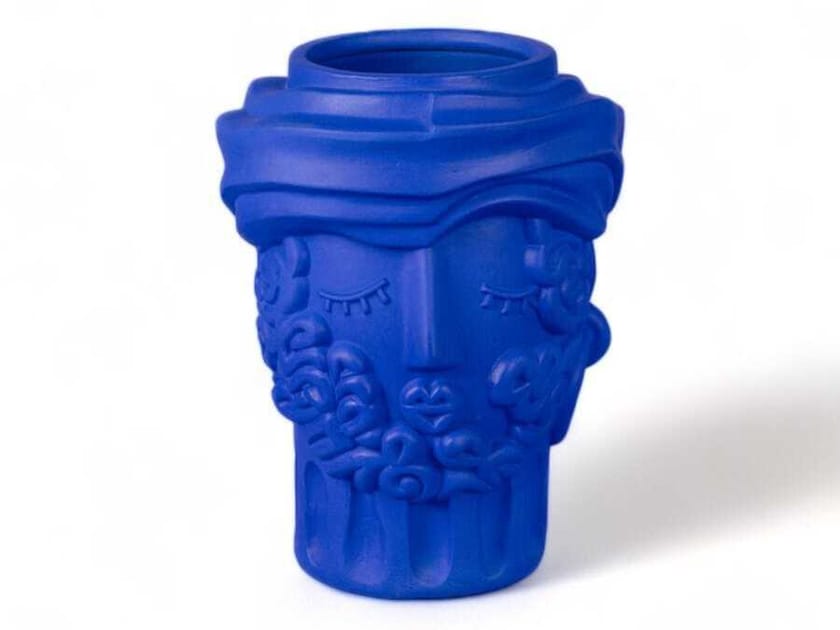 SELETTI - TERRACOTTA VASE MAN BLUE