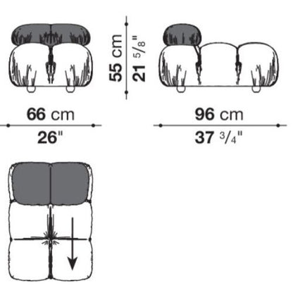 카멜레온다 모듈형 소파 Camaleonda Modular sectional tufted sofa