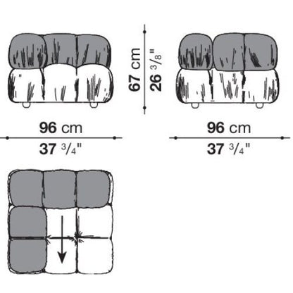 카멜레온다 모듈형 소파 Camaleonda Modular sectional tufted sofa