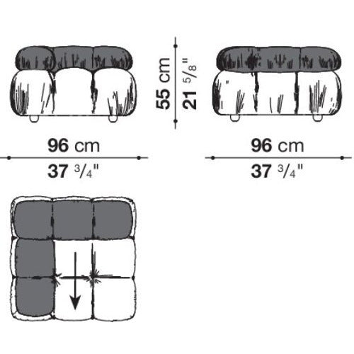 카멜레온다 모듈형 소파 Camaleonda Modular sectional tufted sofa