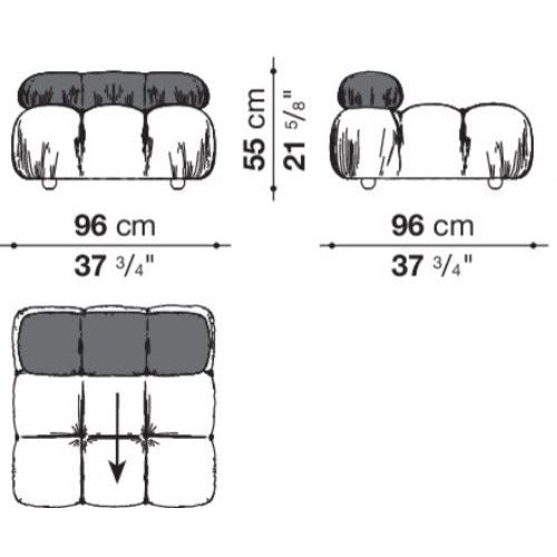 카멜레온다 모듈형 소파 Camaleonda Modular sectional tufted sofa