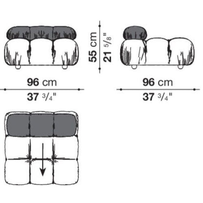 카멜레온다 모듈형 소파 Camaleonda Modular sectional tufted sofa