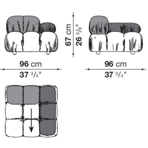 카멜레온다 모듈형 소파 Camaleonda Modular sectional tufted sofa