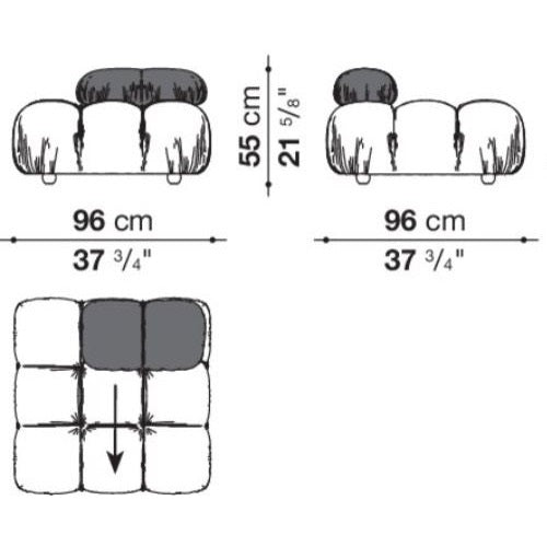 카멜레온다 모듈형 소파 Camaleonda Modular sectional tufted sofa
