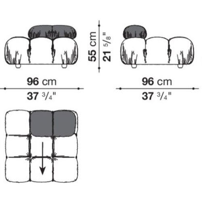 카멜레온다 모듈형 소파 Camaleonda Modular sectional tufted sofa