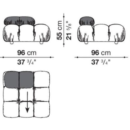 카멜레온다 모듈형 소파 Camaleonda Modular sectional tufted sofa