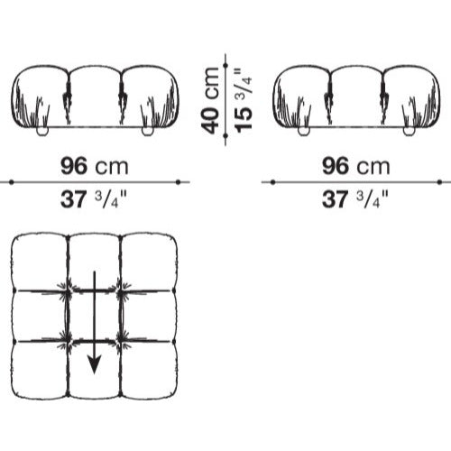 카멜레온다 모듈형 소파 Camaleonda Modular sectional tufted sofa