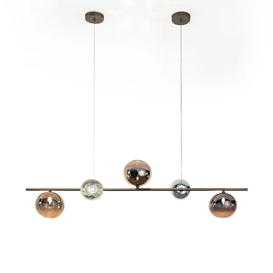 BULLES XL LINEARE 5 - LED Borosilicate glass pendant lamp