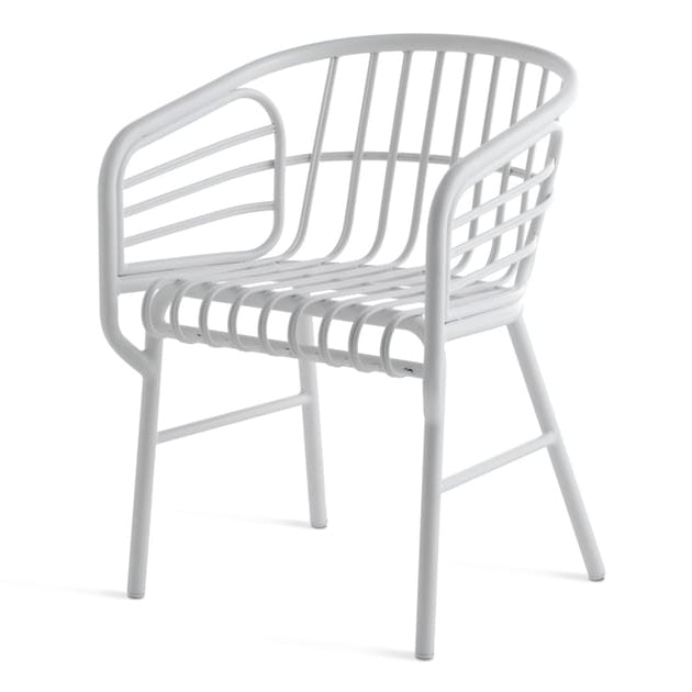 Raphia Alluminio - Aluminium chair with armrests