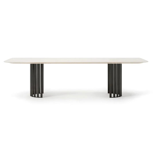 Roma - Rectangular Metal Base Table by Turri
