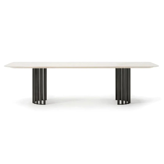 Roma - Rectangular Metal Base Table by Turri