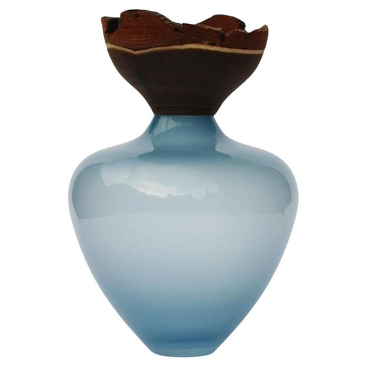 Baby Bloom Stacking Pigeon Blue Vase by Pia Wüstenberg