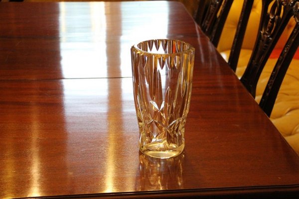 Baccarat Cut Clear Crystal Vase, 1970s-YF-1427633