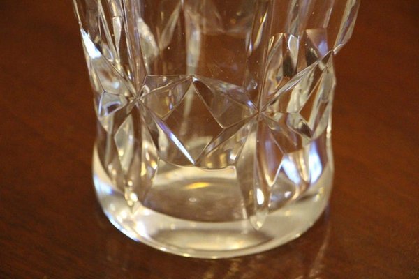 Baccarat Cut Clear Crystal Vase, 1970s-YF-1427633