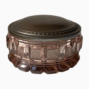 Baccarat Rose Crystal and Copper Dresser Jar, 1930s-LCR-1804152