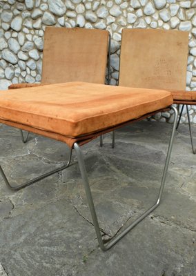 Bachelor Chairs & Ottoman by Verner Panton for Fritz Hansen, 1950s, Set of 3-ZM-979471