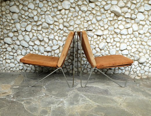 Bachelor Chairs & Ottoman by Verner Panton for Fritz Hansen, 1950s, Set of 3-ZM-979471