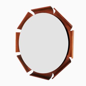 Backlit Teak Mirror by Isa Bergamo, 1960s-PRS-1056512