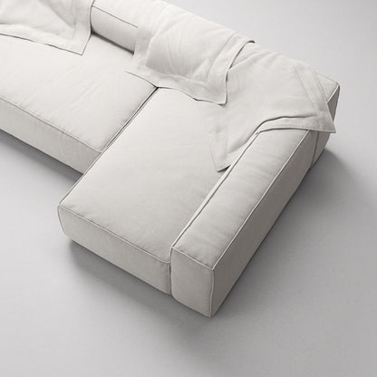 Decotique Grand 4-Seater Sofa Chaise Right Moonwhite