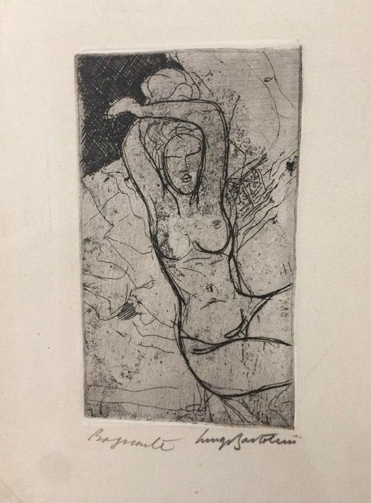 Bagnante - Etching by Luigi Bartolini - 1949 1949