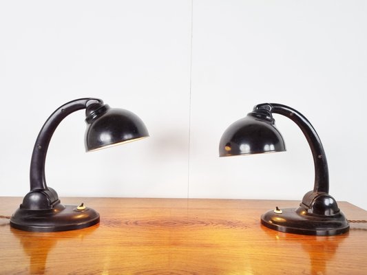 Bakelite 11126 Table Lamps by Eric Kirkman Cole, 1930s, Set of 2-IRH-1319130