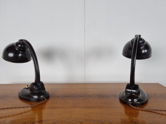 Bakelite 11126 Table Lamps by Eric Kirkman Cole, 1930s, Set of 2-IRH-1319130