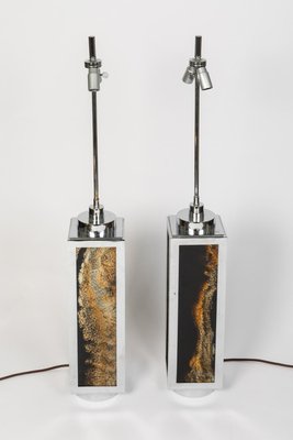 Bakelite and Chrome Metal Table Lamps, 1970s, Set of 2-CEJ-665159