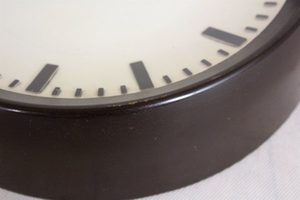 Bakelite Railway Clock from Pragotron, 1950s-WVS-1287002