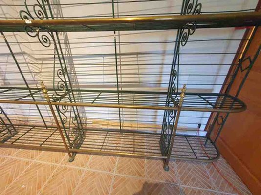 Bakers Shelf in Wrought Iron and Brass, 1900s-SIZ-1789180