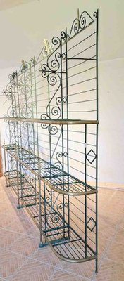 Bakers Shelf in Wrought Iron and Brass, 1900s-SIZ-1789180