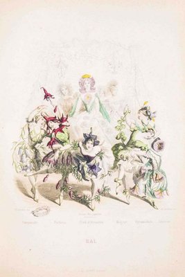 Bal - Les Fleurs Animées Vol.II - Lithograph by J.J. Grandville - 1847 1847-ZCI-757235