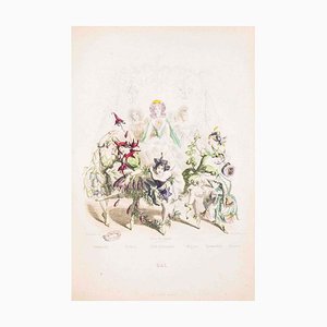 Bal - Les Fleurs Animées Vol.II - Lithograph by J.J. Grandville - 1847 1847-ZCI-757235