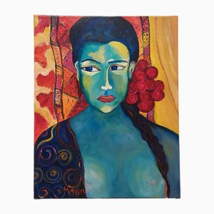 Balinese Beauty, 1990s, Acrylic Painting-ALF-2033588