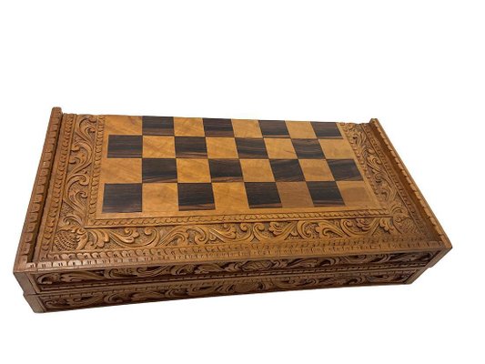 Balinese Chess Set in Box, 20th Century, Set of 33-UCH-1700770