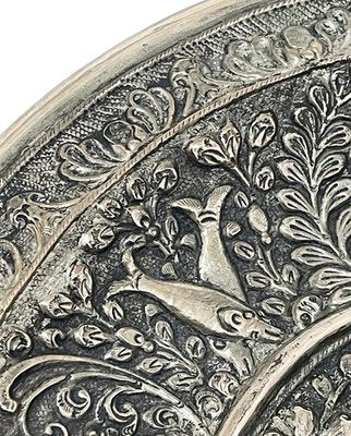 Balinese Yogya Silver Oval Dish with Scene of Indonesian God and Animals, 1890s-UCH-1740151