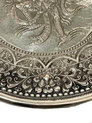 Balinese Yogya Silver Plate with Garuda Bird-UCH-1734576