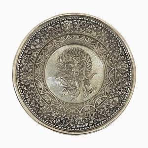 Balinese Yogya Silver Plate with Garuda Bird-UCH-1734576