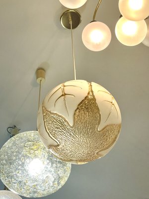 Ball Ceiling Lamp with Leaf Motif-FSD-1366916