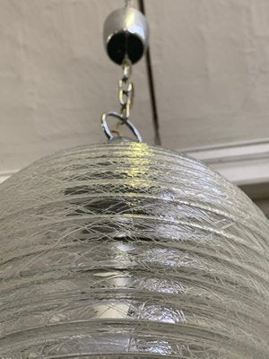 Ball Ceiling Lamps with Multi-Strands Engraving Effect, 1970s, Set of 2-IJR-877375