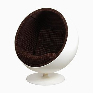 Ball Chair with Brown Fabric by Eero Aariona, 1990s-MTD-1407136