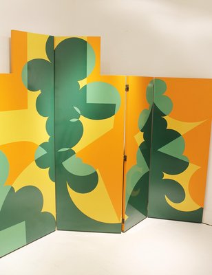 Balla Folding Screen by Giacomo Balla for Simon Gavina, Italy, 1971-FGA-922644