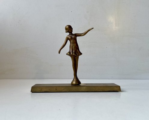 Ballerina Desk Figurine in Bronze, 1940s-LCR-1798997