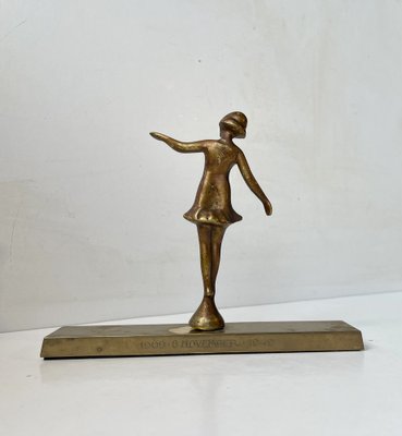 Ballerina Desk Figurine in Bronze, 1940s-LCR-1798997