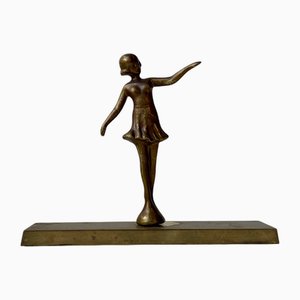 Ballerina Desk Figurine in Bronze, 1940s-LCR-1798997