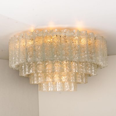 Ballroom Flush Mount with Glass Tubes from Doria, 1960s-VDW-1042584