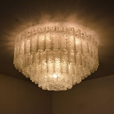 Ballroom Flush Mount with Glass Tubes from Doria, 1960s-VDW-1042584