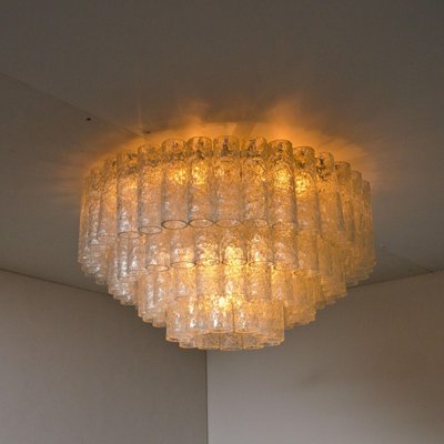 Ballroom Flush Mount with Glass Tubes from Doria, 1960s-VDW-1042584