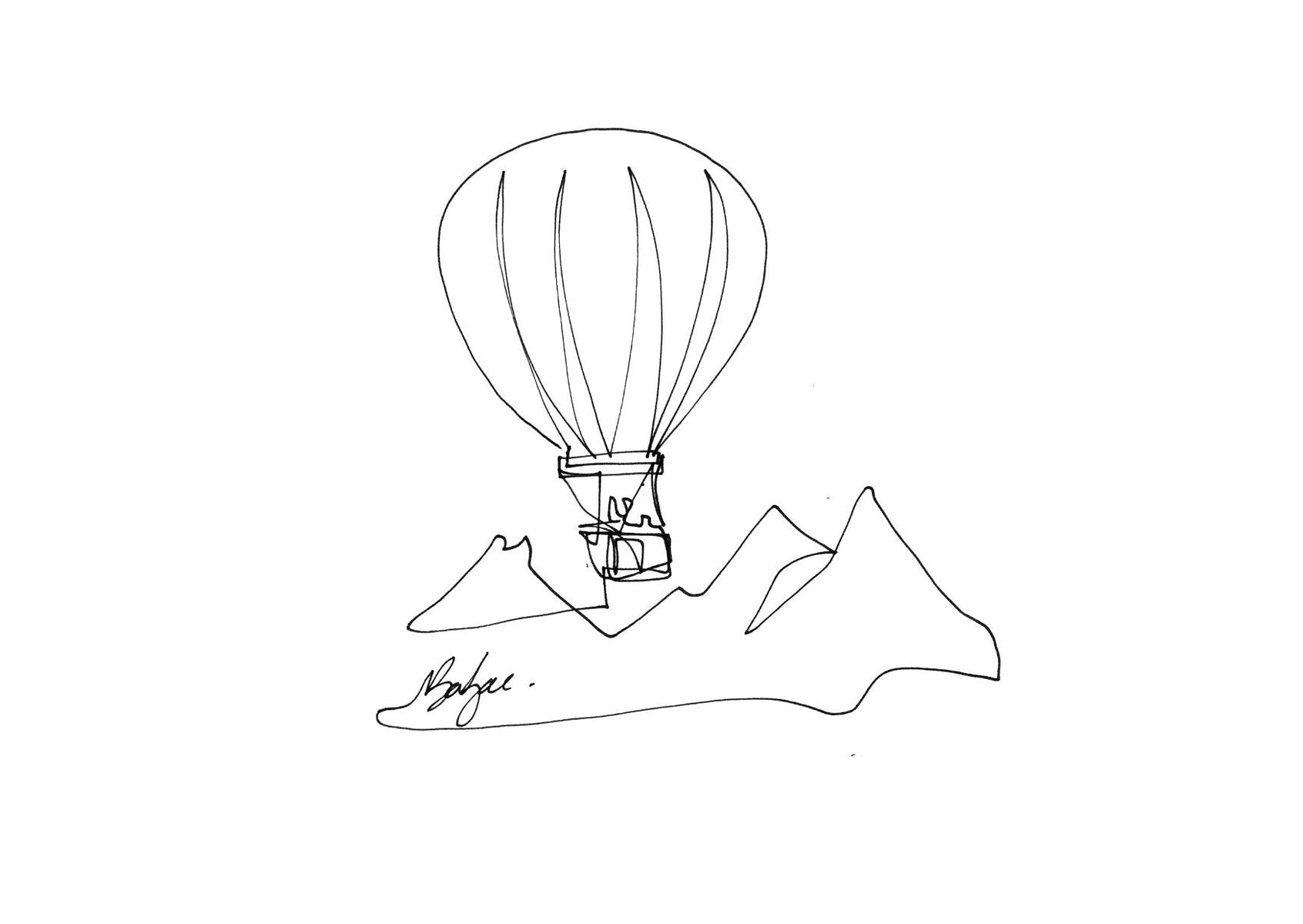 Balzac, Hot Air Balloon, 2023, Print