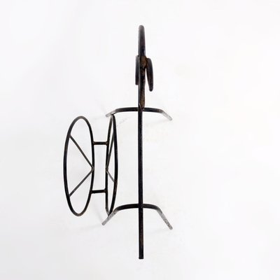 Bambi Magazine Rack in Black Lacquered Metal, 1960s-NYF-2019115