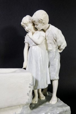 Bambini Alla Fontana Ceramic Sculpture from Franz Sautner-OJE-1255391